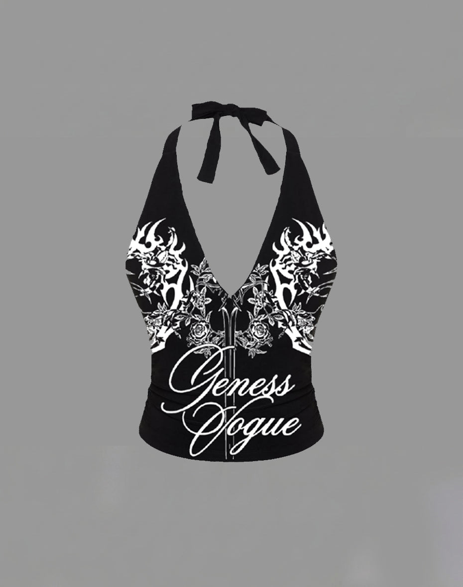 Tribal Rose Halter Top